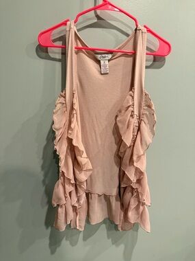 Candie's Blush Pink Ruffle Tank Top
